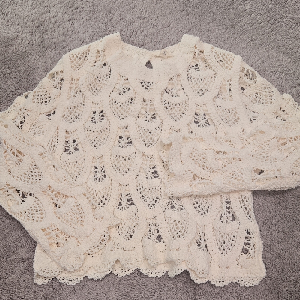 POL Ivory Crochet Lace Blouse